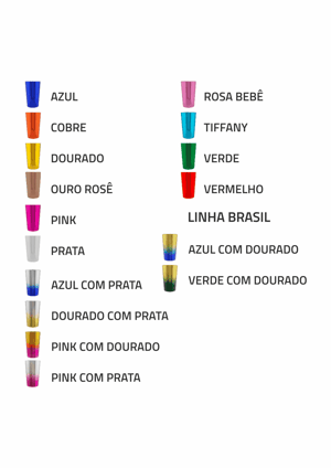 Copo twister 500ml Metalizado