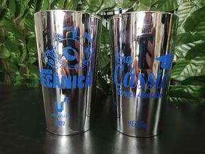 Copo twister 500ml Metalizado     Serigrafia em uma cor - Arte única para todo o pedido • A cor do copo e tampa deve ser definida juntamente com o setor de arte após confirmação do pedido •