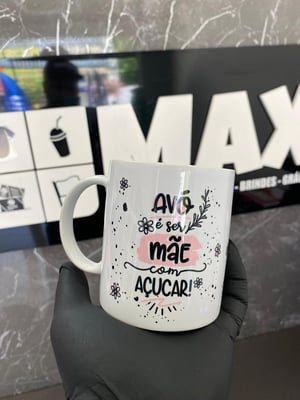 Caneca de cerâmica personalizada 325ml
