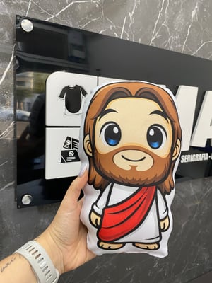 Almofada Jesus Oxford  Impressão colorida sem limitação Fibra siliconada anti-alérgica  