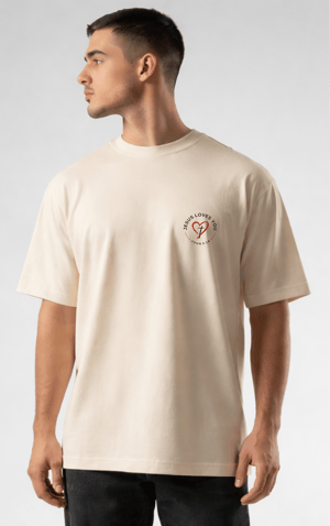 Camiseta Jesus Loves You 100% Algodão fio 30.1 Oversized/Tradicional Impressão DTF  PREMIUM • UNISSEX •