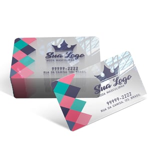 Cartão de visita transparente