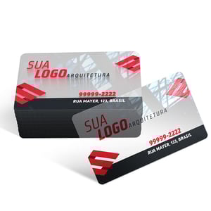 Cartão de visita transparente