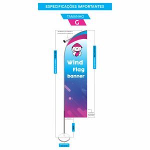 Wind Banner Completo - G - 290x65cm