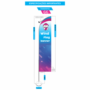 Wind Banner Completo - GG - 345x65cm