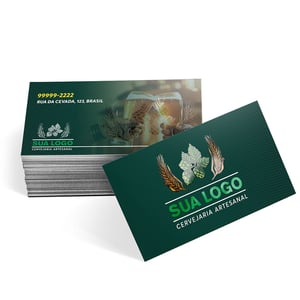 Cartão de visita fosco com verniz localizado