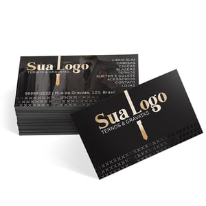 Cartão de visita fosco com verniz localizado