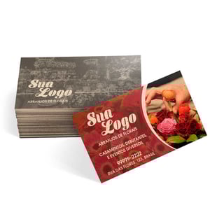 Cartão de visita papel reciclado