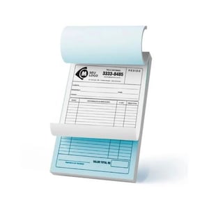 Bloco 10x15cm com 100 folhas - 2 vias