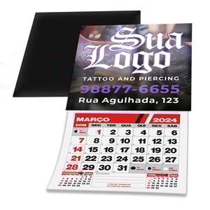 Imã de Geladeira 5,0x4,5cm com Calendário