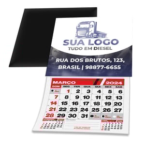 Imã de Geladeira 5,0x4,5cm com Calendário