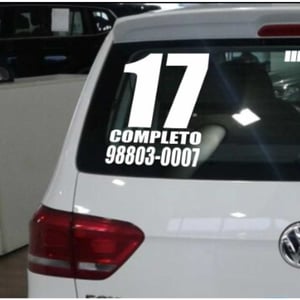 Adesivo venda de carro Vinil adesivo automotivo 30x25cm Branco Verniz UV Recorte em Plotter 