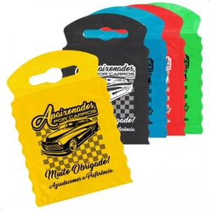 Lixeira para carro em TNT TNT 17x26cm 1-0 Impressão Silk Screen em 1 cor  