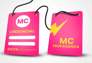 Credencial para eventos PVC 0,5mm 10x15cm 4/0 - 4/1 - 4/4 Verniz UV  Furos + Cordinha