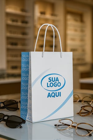 Sacola Personalizada 15x21,5x6cm Papel 180g Impressão Colorida