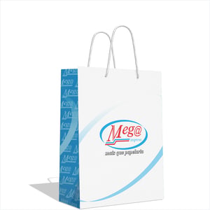 Sacola Personalizada 15x21,5x6cm Papel 180g Impressão Colorida