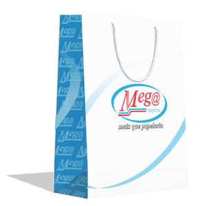Sacola Personalizada 19,5x30x9,5cm Papel 180g  Impressão Colorida