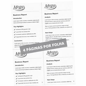 Impressão A4 Laser Preto