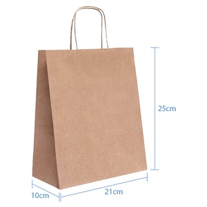 Sacola Personalizada Kraft 25X21X10 PP cm Com sua Logo