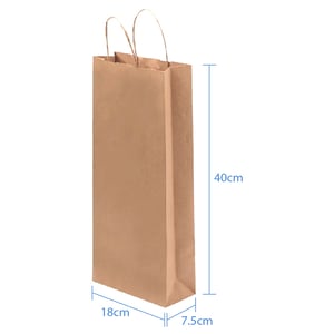 Sacola Personalizada Kraft 40X18X7,5cm Vinho Com sua Logo