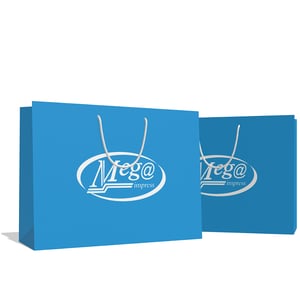 Sacola Personalizada 34x23x11cm  Papel 180g  Impressão Colorida