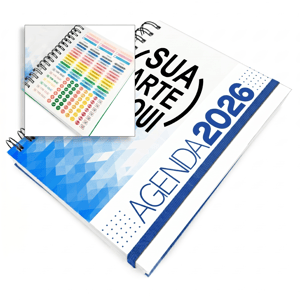 Agenda Personalizada Diária Capa Dura Laminada Com Bolsa Interna 75g - AGP