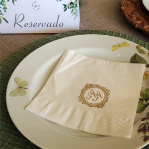Guardanapo Personalizado Premium Folha Dupla Fechado 15x15cm Aberto 30x30cm - 30X