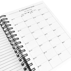 Agenda Personalizada Diária Capa Dura Laminada Com Bolsa Interna 75g - AGP