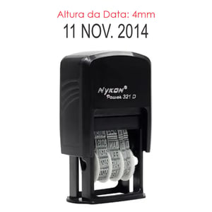 Carimbo Personalizado Automático Datador 4mm (altura da data) Nykon Power 321D