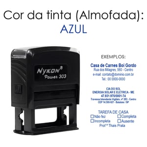 Carimbo Personalizado Automático Nykon Power 303