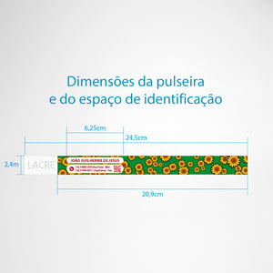 Pulseira de Identificação de Pessoas Com Deficiência Com Dados Contato Em Nylon Personalizada