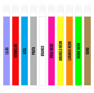Pulseira Personalizada e Numeradas Para Festas Eventos Em Nylon Impressão Colorida