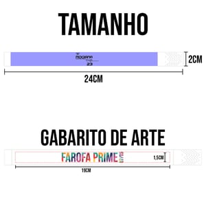 Pulseira Personalizada e Numeradas Para Festas Eventos Em Nylon Impressão Colorida
