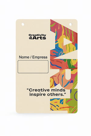 Credencial Para Eventos Papel Cartão Triplex 10x14cm impressão Digital Frente