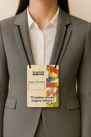 Credencial Para Eventos Papel Cartão Triplex 10x14cm impressão Digital Frente