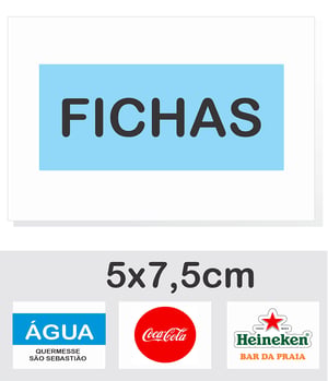 Fichas Para Bar Festas Eventos  Papel OffSet 240g