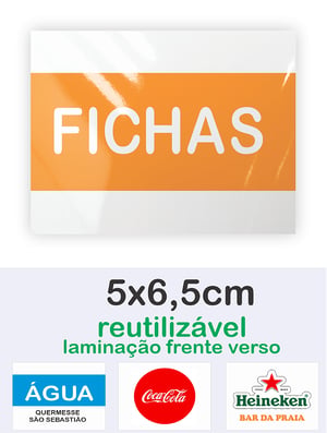 Fichas Para Bar Festas Eventos  Papel OffSet 240g