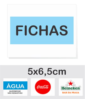 Fichas Para Bar Festas Eventos  Papel OffSet 240g