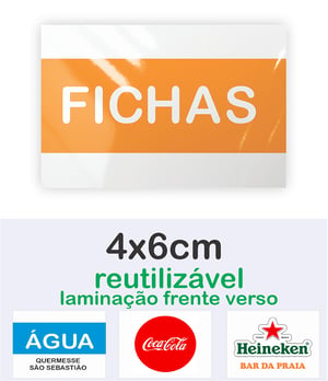 Fichas Para Bar Festas Eventos  Papel OffSet 240g