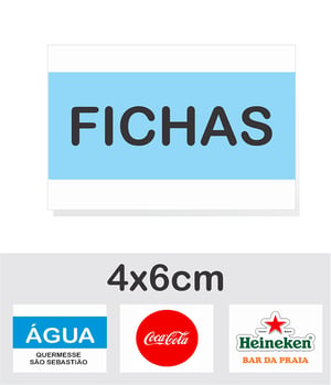 Fichas Para Bar Festas Eventos  Papel OffSet 240g
