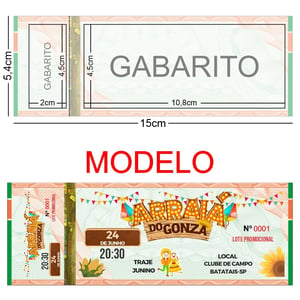 Ingresso de Segurança Papel Moeda Personalizado 5,4x15cm