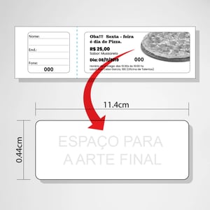 Bloco Ação Entre Amigos / Rifa Personalizada 19,5x5,6cm Sulfite 90g com Serrilha
