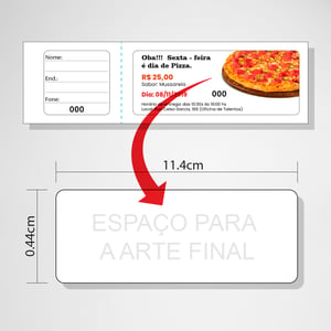Bloco Ação Entre Amigos / Rifa Personalizada 19,5x5,6cm Sulfite 90g com Serrilha