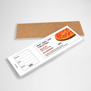 Bloco Ação Entre Amigos / Rifa Personalizada 19,5x5,6cm Sulfite 90g com Serrilha