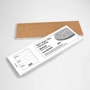 Bloco Ação Entre Amigos / Rifa Personalizada 19,5x5,6cm Sulfite 90g com Serrilha