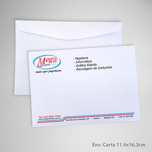 Envelope Carta Personalizado 11,4x16,2cm 63g
