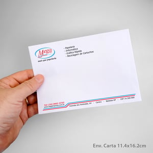 Envelope Carta Personalizado 11,4x16,2cm 63g