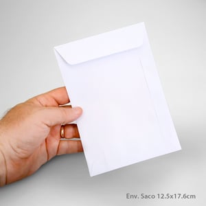 Envelope A6 Personalizado Saco 12,5x17,6cm 90g