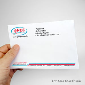 Envelope A6 Personalizado Saco 12,5x17,6cm 90g