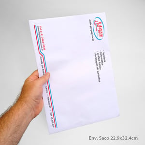 Envelope A4 Personalizado Saco 22,9x32,4cm 90g